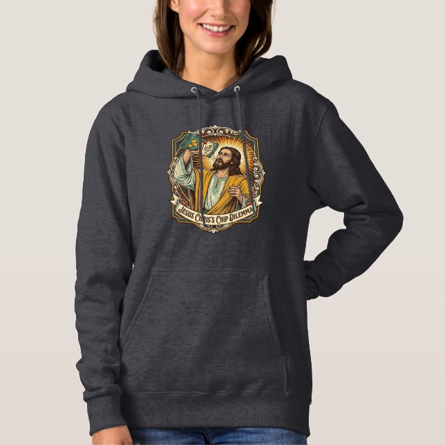 Pull À Capuche Jésus Sac Vide de Chips Tortilla Munchies Ivre Par (Devant)