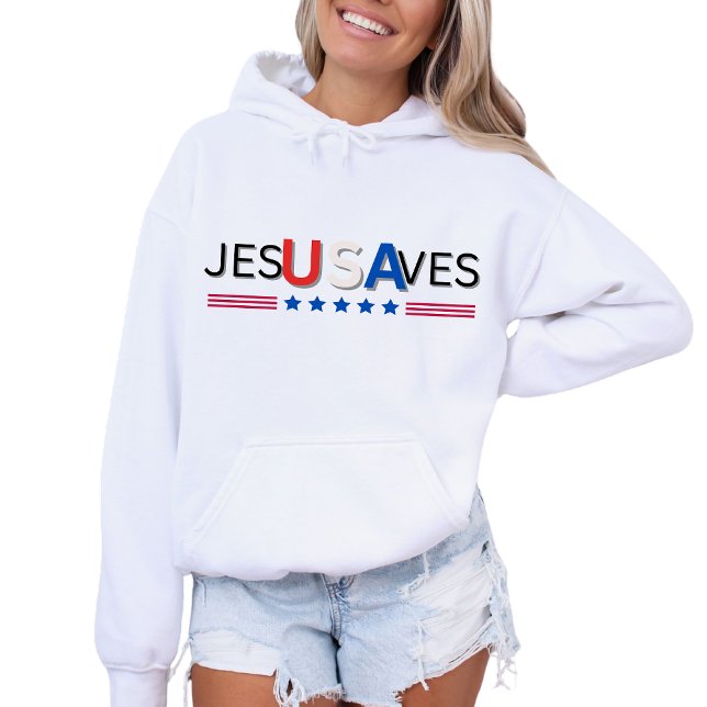 PULL À CAPUCHE JESUS SAVES USA SWEATSHIRT (Créateur téléchargé)
