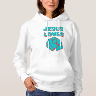 Pull À Capuche Jésus vous aime Citation basée sur la foi Femmes