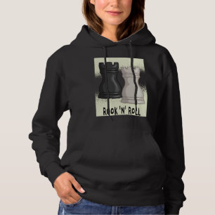 Pull À Capuche Jeu de mots d'échecs Rook and Roll avec pièce d'éc