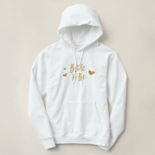 Pull À Capuche Jeune mariée à être feuille d'or et blanc avec le