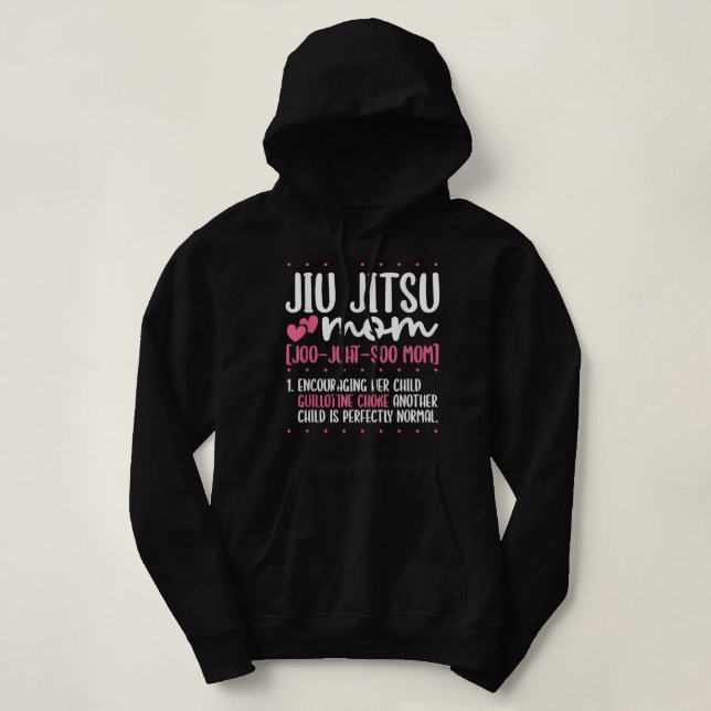 Pull À Capuche Jiu Jitsu Maman Jiujitsu BJJ Brésil Jiu Jitsu (Design devant)
