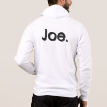Joe. Nom Mot en lettres noires sur fond blanc