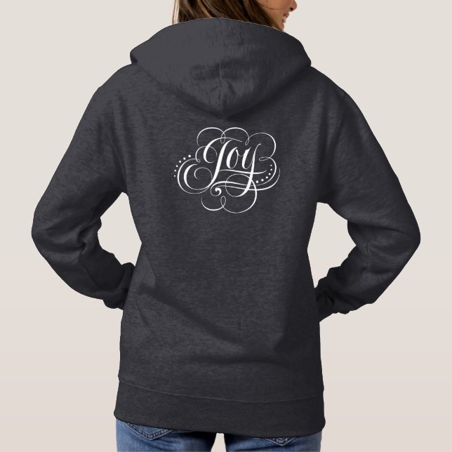 Pull À Capuche JOIE au monde Fancy Tourbillonnant Fille Noël (Dos)