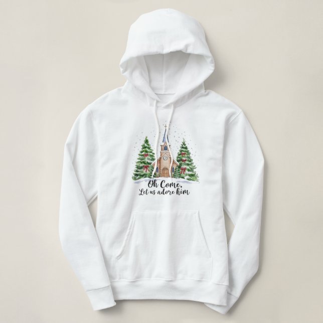 Pull À Capuche Joie de Noël de Jésus - Vibes amusantes et élégant (Design devant)