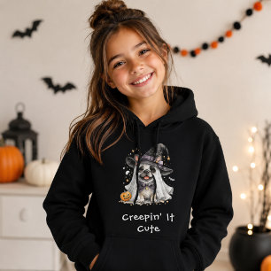 Pull À Capuche Joli bouledogue français Halloween Sorcière qui ra