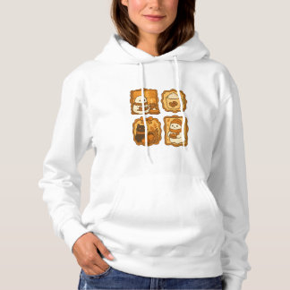 Pull À Capuche Joli Fantôme et Chat en Saison Automnale | Automne