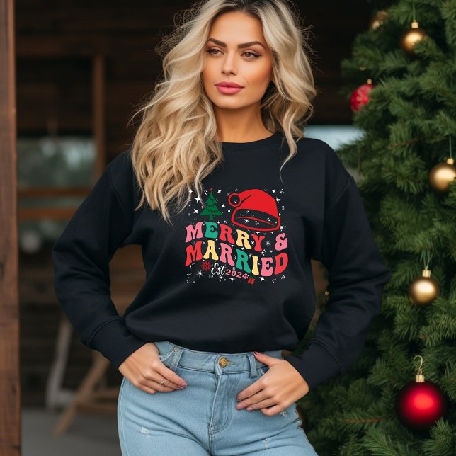 Pull À Capuche joli Premier Noël Mariés et Joyeux Jeunes Mariés (Créateur téléchargé)