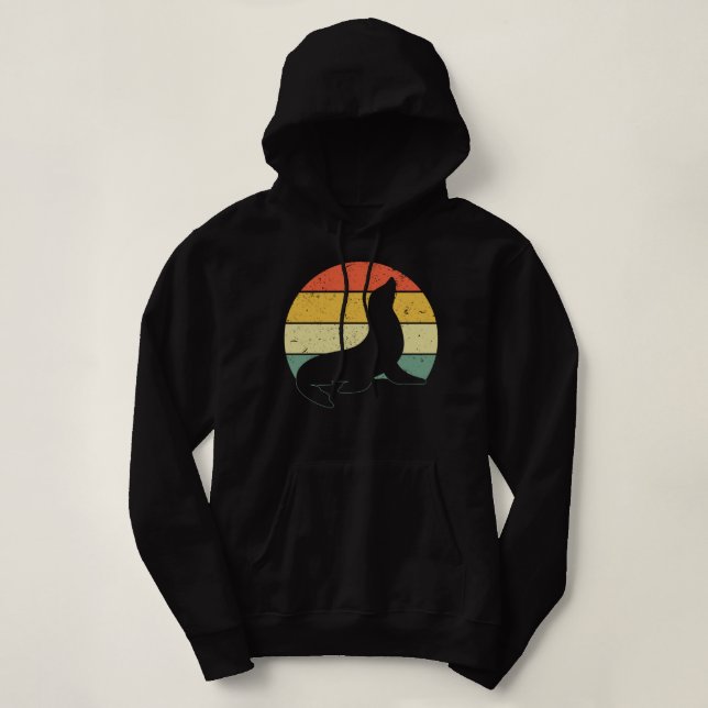 Pull À Capuche Joli Sceau Pour Hommes Femmes Enfants Pinniped Sea (Design devant)