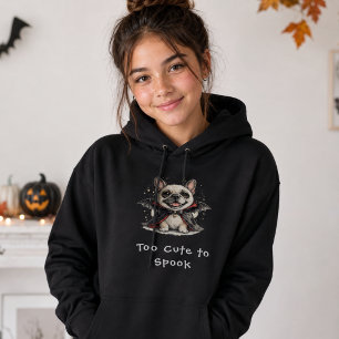 Pull À Capuche Joli vampire chauve-souris Halloween Bouledogue Fr