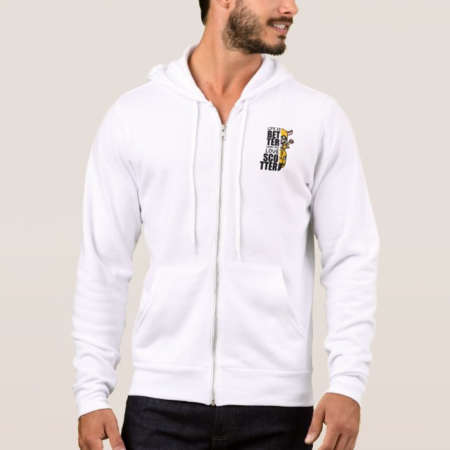 Pull À Capuche Jolie Scooter conception chèvre (Devant)