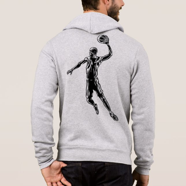 Pull À Capuche Joueur de basket-ball Slam Dunk Dark Design (Dos)