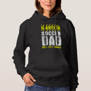 Pull À Capuche Joueur de football Père Jour Avertissement Footbal