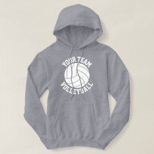 Pull À Capuche Joueur ou entraîneur de volley-ball Nom d'équipe
