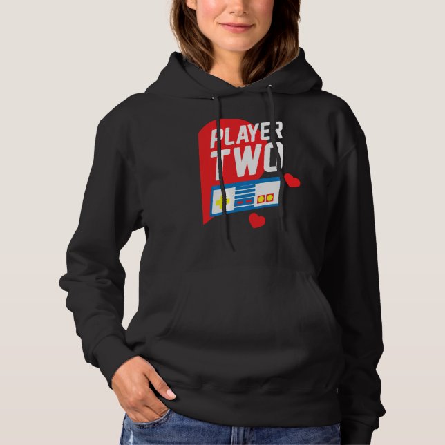 Pull À Capuche Joueur Vidéo Joueur 2 Drôle Jeu Matching Valenti (Devant)