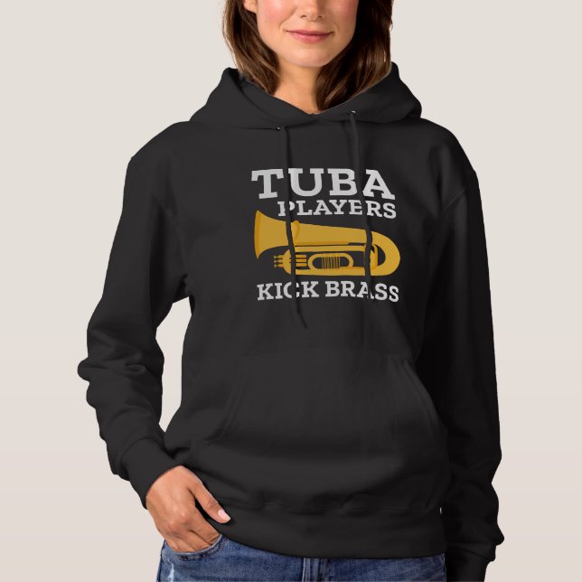 Pull À Capuche Joueurs de tuba botte le cuivre (Devant)