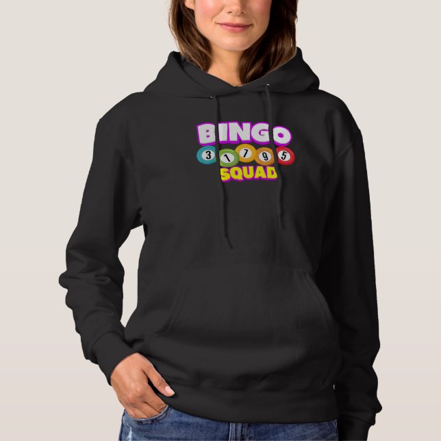 Pull À Capuche Joueuse de l'équipe de bingo Lucky Bingo Luck Femm (Devant)