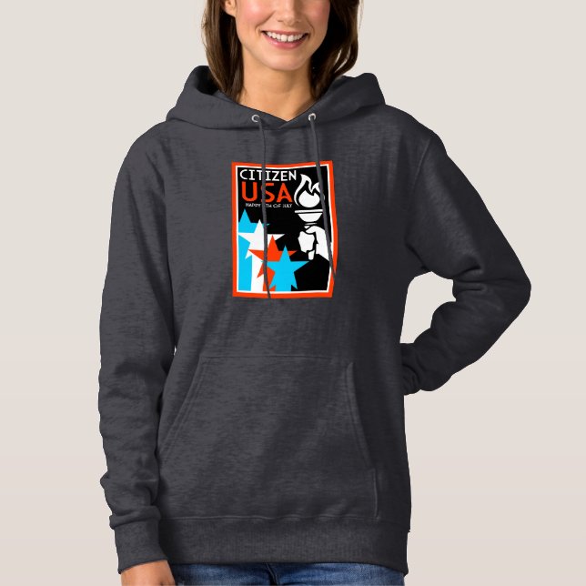 Pull À Capuche Jour de l'indépendance américaine (Devant)