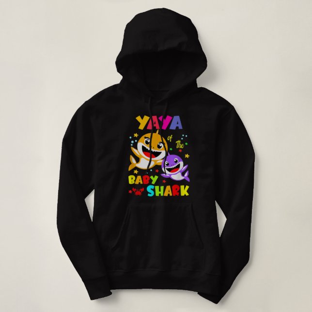 Pull À Capuche Jour des mères de la famille des requins Yaya Shar (Design devant)