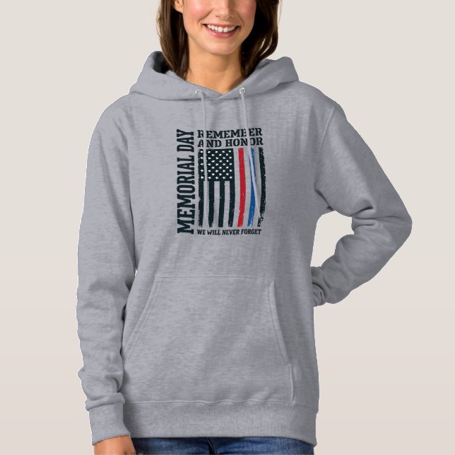 Pull À Capuche Jour du Souvenir Hommage et Tribut Vector Des (Devant)