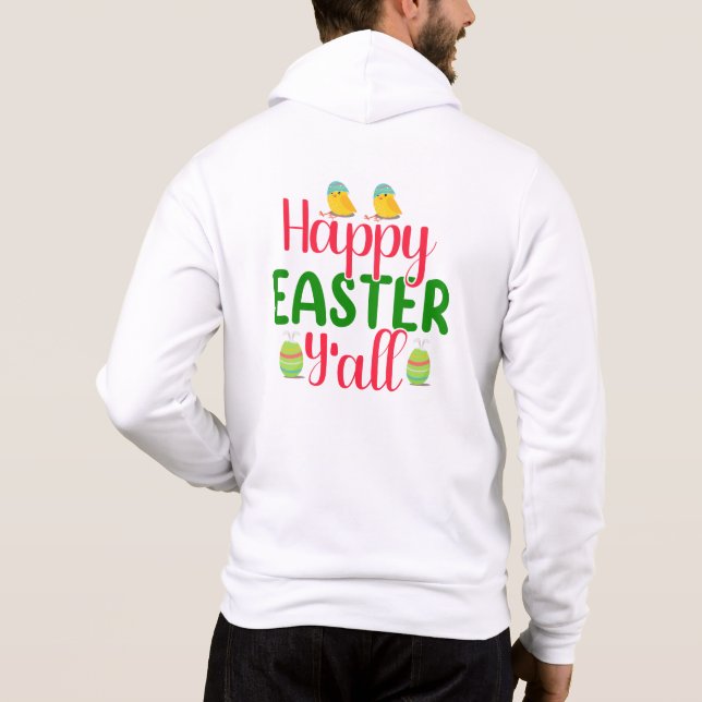 Pull À Capuche Joyeuse fête de Pâques à tous-29791 (Dos)