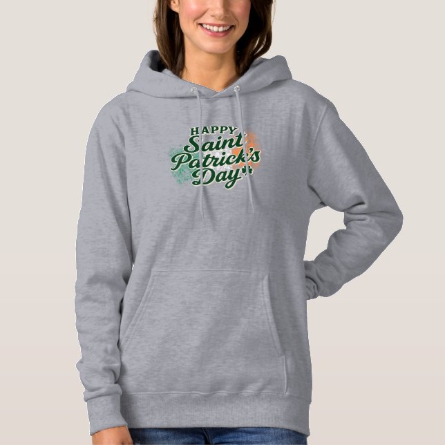 Pull À Capuche Joyeuse Saint-Patrick vintage  (Devant)