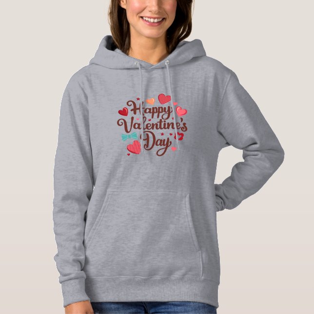 Pull À Capuche Joyeuse Saint-Valentin (Devant)