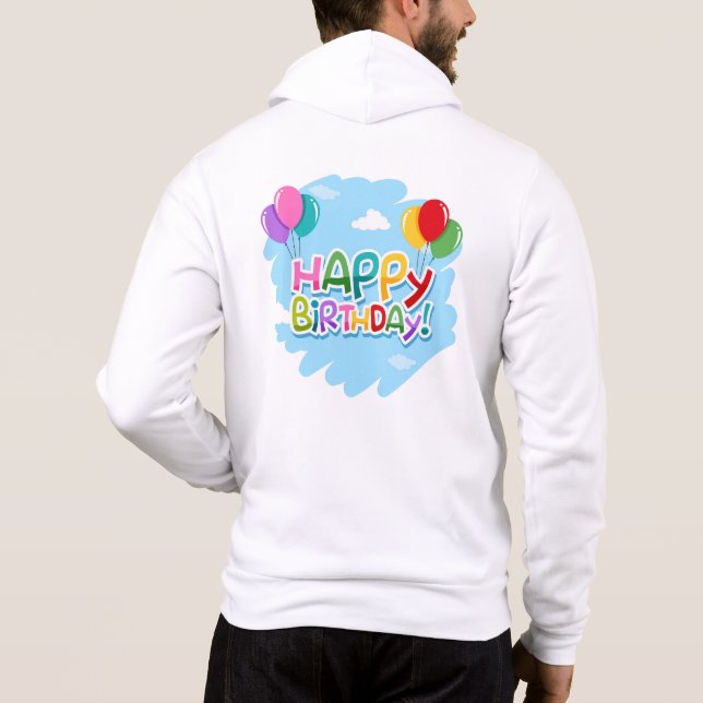 Pull À Capuche Joyeux Anniversaire!-23769 (Dos)