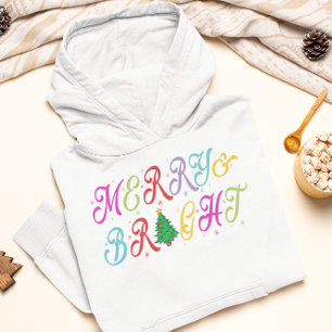 Pull À Capuche Joyeux et brillant arbre de Noël coloré femmes
