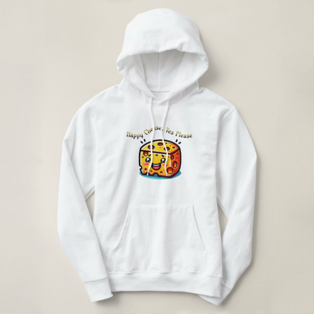 Pull À Capuche Joyeux Fromage, Oui S'Il Vous Plaît (Design devant)