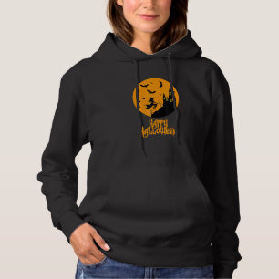 Pull À Capuche Joyeux Halloween Avec Sorcière Volante Et Bats
