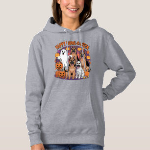 Pull À Capuche Joyeux Halloween Berger Allemand