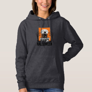 Pull À Capuche Joyeux Halloween Maison Hantée Graphique Vintage_1