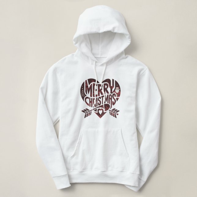 Pull À Capuche Joyeux Noël (Design devant)