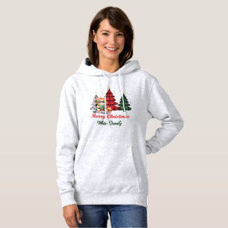 Pull À Capuche Joyeux Noël | Arbres | Nom de chat mignon personna