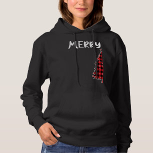 Pull À Capuche Joyeux Noël Buffalo Plaid Xmas Couples Ma