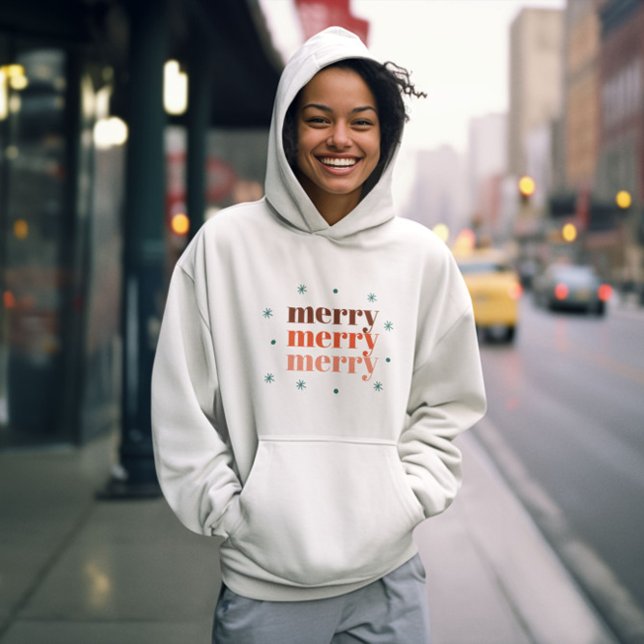 Pull À Capuche Joyeux Noël, Groovy Noël  (Créateur téléchargé)