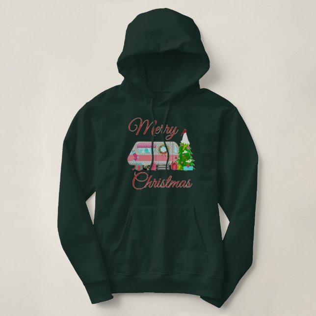 Pull À Capuche Joyeux Noël Sweatshirt Camionnette Rétro Mignonne (Design devant)