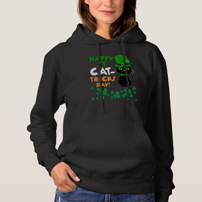 Pull À Capuche Joyeux St Cat Tricks Day Funny St Pat's Paddy Patr (Devant)