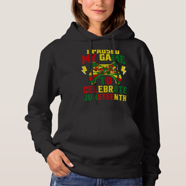 Pull À Capuche Jundixième Gamer J'Ai Suspendu Mon Jeu Pour Célébr (Devant)