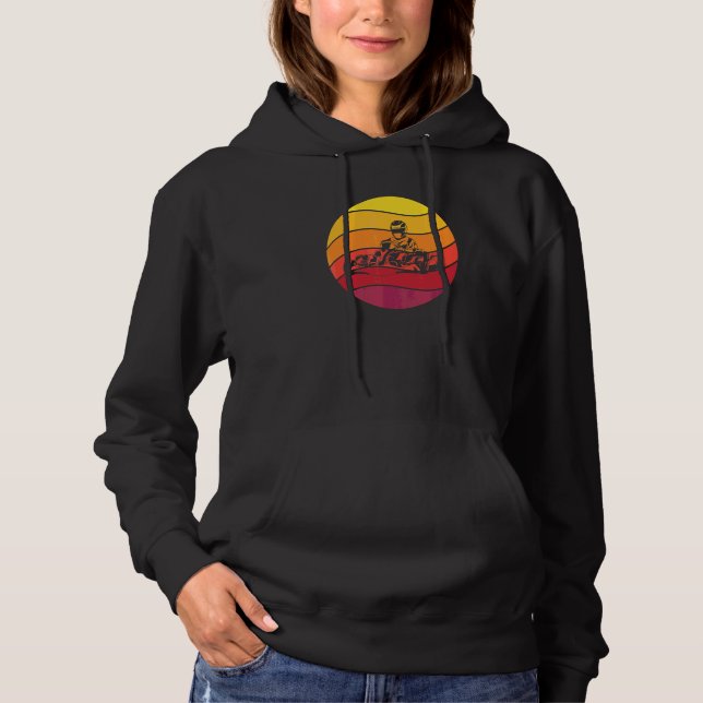 Pull À Capuche Karting Rétro Style Vintage 8 (Devant)