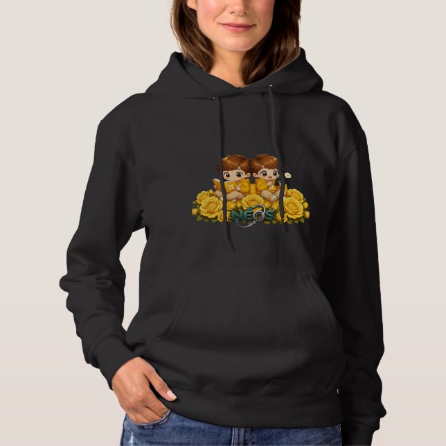 Pull À Capuche Kawaii Zodiaque Neos Gémeaux (Devant)
