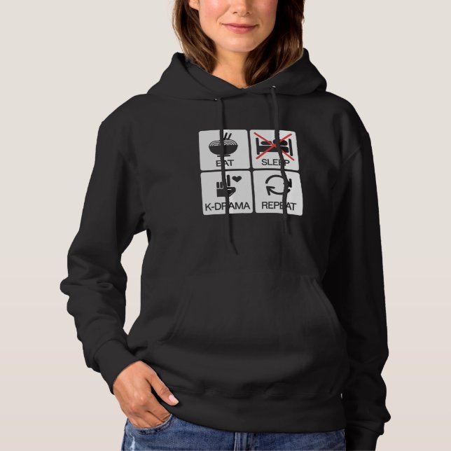 Pull À Capuche KDrama Amant Mange Sommeil KDrama Répéter drôle Co (Devant)