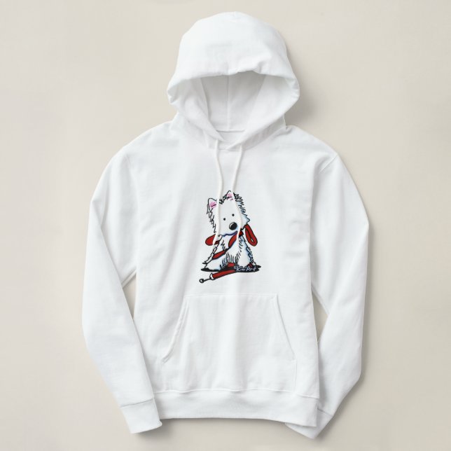 Pull À Capuche KiniArt Westie Walker (Design devant)