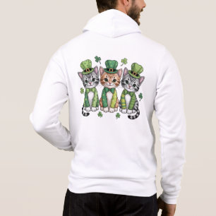 Pull À Capuche Kittens de la Saint-Patrick chanceux-47474