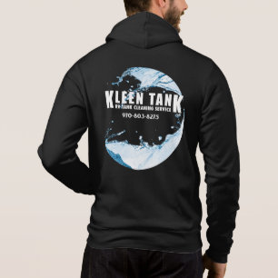Pull À Capuche Kleen Tank Blue avec dos à motif à glissière avant