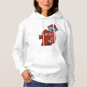 Pull À Capuche Koala as Firefighter with Fire hydrant