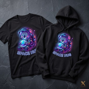 Pull À Capuche Koala Astronaute de l'Espace Mignon Galaxie Lumine