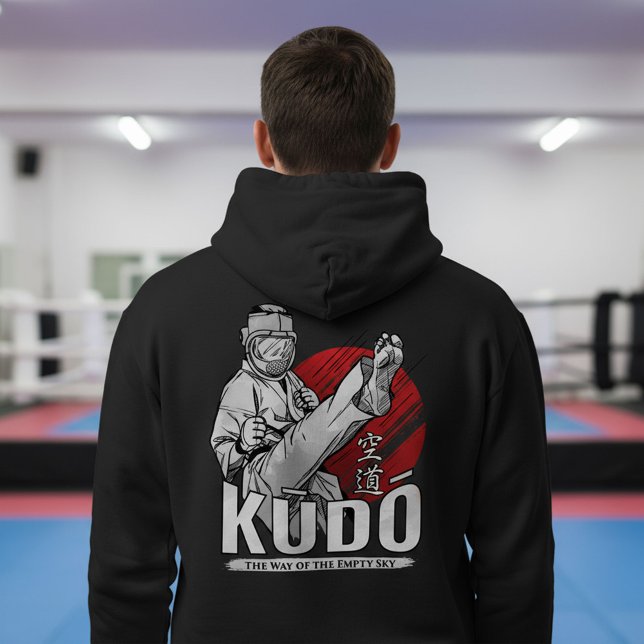 Pull À Capuche Kudo Martial Art - Fighter and Kanji Design (Créateur téléchargé)