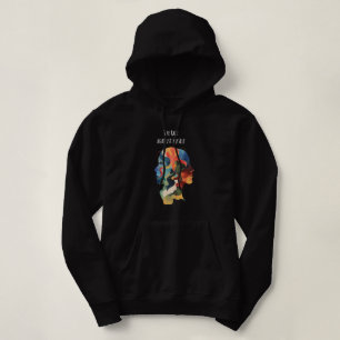 Pull À Capuche "La course contre moi" cite inspirationnellement.